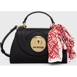 Love Moschino torebka kolor czarny. Czarne listonoszki Love Moschino, bez wzorów, bez dodatków. Za 949.99 zł.