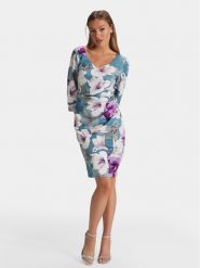 Swing Sukienka koktajlowa 5AG07300 Kolorowy Slim Fit. Sukienki Swing, bez wzorów, z syntetyku, wizytowe, bez kołnierzyka, bez ramiączek. Za 319.99 zł.