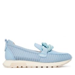 Mokasyny Hispanitas. Niebieskie mokasyny Hispanitas, bez wzorów. Za 639.99 zł.