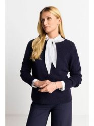 Rich & Royal Sweter w kolorze granatowym rozmiar: S. Niebieskie swetry Rich & Royal, s, bez wzorów, bez ramiączek. Za 223.46 zł.