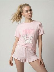 Piżama dwuczęściowa z domieszką wiskozy Marie - różowy. Czerwone piżamy Sinsay, l, bez wzorów, z wiskozy, bez kołnierzyka, bez ramiączek. Za 49.99 zł.