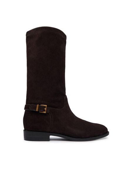 MICHAEL Michael Kors Kozaki Harleigh Mid 40F6HRMB5S Brązowy. Brązowe kozaki MICHAEL Michael Kors, bez wzorów, ze skóry, bez obcasa, na płaskiej podeszwie, bez zapięcia. Za 1,129.00 zł.