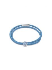 COEUR DE LION Skórzana bransoletka w kolorze niebieskim rozmiar: onesize. Niebieskie bransoletki COEUR DE LION, z kryształem. Za 222.41 zł.