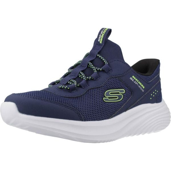 Buty SKECHERS BOUNDER PRO Niebieski. Białe buty trekkingowe Skechers, bez wzorów, z materiału, bez zapięcia, trekkingowe. Za 191.99 zł.