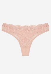 Różowe Koronkowe Majtki Stringi z Bawełny Venalora. Czerwone stringi Born2be, bez wzorów, z bawełny. Za 9.99 zł.