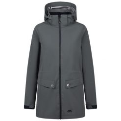 Trespass Tiverton - Damska kurtka przeciwdeszczowa Teal Mist. Szare kurtki Trespass, na lato, bez wzorów, sportowe, bez kaptura. Za 418.99 zł.