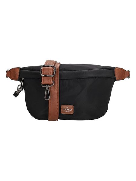 Charm Saszetka w kolorze czarnym - 22 x 14 x 6 cm rozmiar: onesize. Czarne nerki i saszetki Charm, bez wzorów, z materiału, sportowe, bez dodatków. Za 135.49 zł.