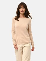 Just Cashmere Kaszmirowy sweter "Grace" w kolorze beżowym rozmiar: XL. Brązowe swetry Just Cashmere, xl, bez wzorów, z kaszmiru, bez ramiączek. Za 395.95 zł.
