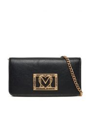 LOVE MOSCHINO Torebka JC5602PP1NLI0000 Czarny. Czarne kopertówki Love Moschino, bez wzorów, ze skóry, wizytowe, bez dodatków. Za 379.99 zł.