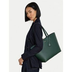 Torebka LAUREN RALPH LAUREN. Zielone shopper bag Lauren Ralph Lauren, bez wzorów, bez dodatków. Za 989.99 zł.