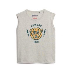 Damski wąski tank top Superdry Komodo Tiger. Szare bielizna termoaktywna damska Superdry, bez wzorów, bez ramiączek. Za 168.90 zł.