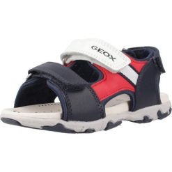 Sandały GEOX B S.FLAFFEE B. A Niebieski. Niebieskie sandały Geox, bez wzorów, ze skóry, bez obcasa, bez zapięcia. Za 180.99 zł.