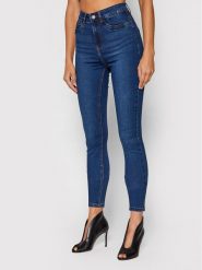 Noisy May Jeansy Callie 27007979 Granatowy Skinny Fit. Niebieskie jeansy Noisy May, bez wzorów, z bawełny. Za 99.99 zł.