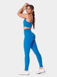 Carpatree Legginsy sportowe "Eris" w kolorze niebieskim rozmiar: XL. Niebieskie legginsy Carpatree, xl, bez wzorów, z podwyższonym stanem, outdoorowe. Za 123.53 zł.