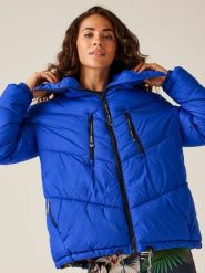 Regatta Kurtka zimowa "Cavaillon" w kolorze niebieskim rozmiar: 46. Niebieskie kurtki Regatta, na zimę, bez wzorów, z puchu, bez kaptura. Za 287.84 zł.