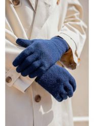 INKA BRAND Kaszmirowe rękawiczki w kolorze granatowym rozmiar: onesize. Niebieskie rękawiczki INKA BRAND, bez wzorów, z kaszmiru. Za 209.82 zł.