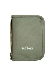 Portfel Tatonka Travel Zip M RFID B - olive. Zielone portfele Tatonka, bez wzorów, z materiału. Za 99.99 zł.