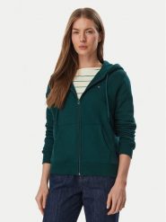 Tommy Jeans Bluza Flag DW0DW19729 Zielony ciemny Regular Fit. Zielone bluzy bez kaptura Tommy Jeans, xs, bez wzorów, z bawełny, bez kaptura. Za 369.99 zł.