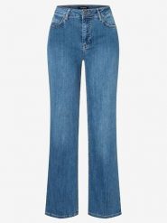 More & More Dżinsy - Comfort fit - w kolorze niebieskim rozmiar: 44. Niebieskie jeansy More & More, z aplikacjami, ze skóry, klasyczne, z podwyższonym stanem. Za 189.29 zł.