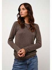 AUTHENTIC CASHMERE Kaszmirowy sweter "Epéna" w kolorze brązowym rozmiar: XL. Brązowe swetry AUTHENTIC CASHMERE, xl, bez wzorów, z kaszmiru, bez ramiączek. Za 357.63 zł.
