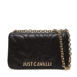Torebka Just Cavalli. Czarne kopertówki Just Cavalli, bez wzorów, wizytowe, bez dodatków. Za 529.99 zł.