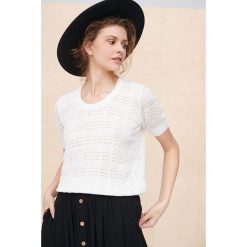 Bluzka Damska Eugenia BS Ekri. Białe bluzki blue shadow, s, bez wzorów, z bawełny, boho, bez kołnierzyka, bez ramiączek. Za 219.90 zł.