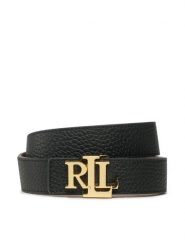 Lauren Ralph Lauren Pasek Damski 412912039001 Czarny. Czarne paski Lauren Ralph Lauren, bez wzorów, ze skóry. Za 381.70 zł.