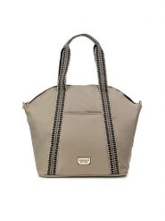 Monnari Torebka BAG6160 KM15D000 Brązowy. Brązowe shopper bag Monnari, bez wzorów, z materiału, bez dodatków. Za 169.99 zł.