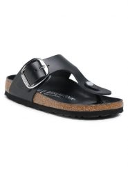 Birkenstock Japonki Gizeh Big Buckle 1018776 Czarny. Czarne japonki Birkenstock, bez wzorów, ze skóry. Za 499.00 zł.