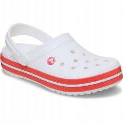 Chodaki Klapki Unisex Crocband 11016 Clog 43-44. Białe klapki Crocs, bez wzorów, z materiału, bez obcasa, bez zapięcia. Za 289.99 zł.