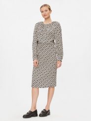 Tommy Hilfiger Sukienka codzienna WW0WW41020 Beżowy Regular Fit. Brązowe sukienki Tommy Hilfiger, na co dzień, bez wzorów, z wiskozy, bez kołnierzyka, bez ramiączek, proste. Za 479.99 zł.