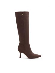 Nine West Kozaki MAIDA ZL23003-2CC Brązowy. Brązowe kozaki Nine West, bez wzorów, z materiału, bez obcasa, na szpilce, bez zapięcia. Za 329.99 zł.