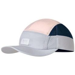Czapka z daszkiem biegowa unisex Buff 5 Panels Light Grey ochrona UV. Szare czapki z daszkiem Buff, bez wzorów, sportowe. W wyprzedaży za 76.46 zł.