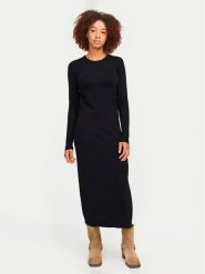 JJXX Sukienka dzianinowa Marilyn 12261027 Czarny Slim Fit. Czarne sukienki JJXX, m, bez wzorów, z dzianiny, bez kołnierzyka, bez ramiączek. Za 119.99 zł.