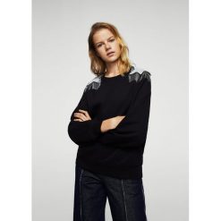Mango - Bluza Sheriff. Szare bluzy marki Mango, z aplikacjami, z bawełny. W wyprzedaży za 59.90 zł.