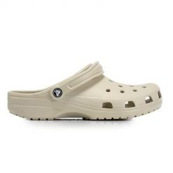 Klapki dla dorosłych Crocs Classic. Brązowe klapki Crocs, bez wzorów, z materiału, sportowe, bez obcasa, bez zapięcia. Za 268.00 zł.