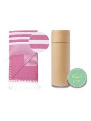 Towel to Go Chusta hammam "Zenk" w kolorze różowym - 180 x 100 cm rozmiar: onesize. Różowe chusty Towel to Go, bez wzorów, z bawełny. Za 69.99 zł.