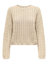 ONLY Sweter w kolorze beżowym rozmiar: XL. Brązowe swetry ONLY, xl, bez wzorów, bez ramiączek. Za 83.81 zł.