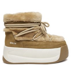 Śniegowce Big Star Shoes. Brązowe śniegowce BIG STAR SHOES, bez wzorów, bez zapięcia. Za 519.99 zł.