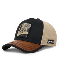 Czapka z daszkiem Capslab. Brązowe czapki z daszkiem CapsLab, bez wzorów. Za 169.99 zł.