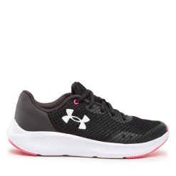 Buty do biegania Under Armour. Czarne buty do biegania Under Armour, bez wzorów, bez zapięcia, do biegania. Za 179.99 zł.