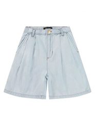 Molo Szorty dżinsowe w kolorze błękitnym rozmiar: 122. Niebieskie szorty molo, z aplikacjami, ze skóry. Za 113.99 zł.