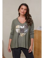 Curvy Lady Sweter w kolorze khaki rozmiar: 48/50. Brązowe swetry Curvy Lady, bez wzorów, klasyczne, bez ramiączek. Za 147.56 zł.