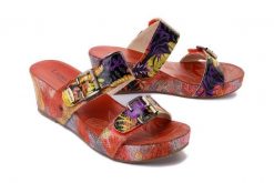 LAURA VITA FACDIAO SL80403-1D orange, klapki damskie. Brązowe klapki LAURA VITA, bez wzorów, bez obcasa, na koturnie, bez zapięcia. Za 339.90 zł.