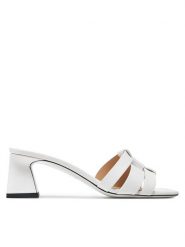 Pollini Klapki SA28305C0ITT0100 Biały. Białe klapki Pollini, bez wzorów, ze skóry, bez obcasa, bez zapięcia. Za 1,569.00 zł.