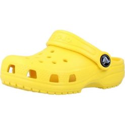 Klapki Crocs Model Classic Clog T Kolor żółty. Żółte klapki Crocs, bez wzorów, z gumy, bez obcasa, bez zapięcia. Za 175.99 zł.