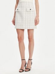 Guess Spódnica mini W5YD15 WHDB2 Biały Regular Fit. Białe spódnice Guess, m, z aplikacjami, z syntetyku, mini. Za 439.99 zł.