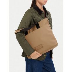 Torebka Hunter. Brązowe shopper bag Hunter, bez wzorów, bez dodatków. Za 229.99 zł.