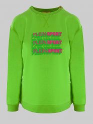 Plein Sport Bluza w kolorze zielonym rozmiar: XL. Zielone bluzy bez kaptura Plein Sport, xl, bez wzorów, z bawełny, bez kaptura. Za 198.56 zł.