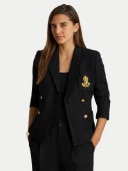 Polo Ralph Lauren Marynarka 200P14021001 Czarny Regular Fit. Czarne marynarki i żakiety Polo Ralph Lauren, bez wzorów, z bawełny, bez ramiączek. Za 1,599.00 zł.